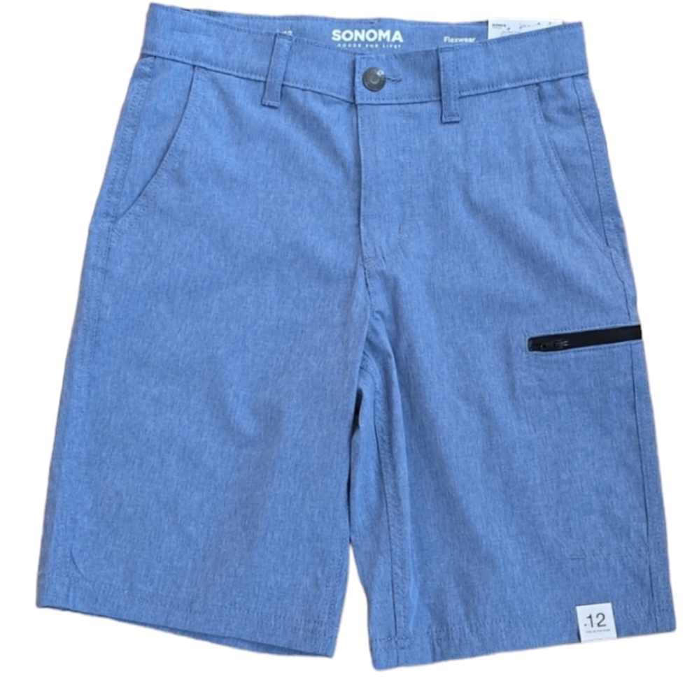 SONOMA BRAND BOYS BLUE FLEXWEAR TECH SHORTS SIZE 12